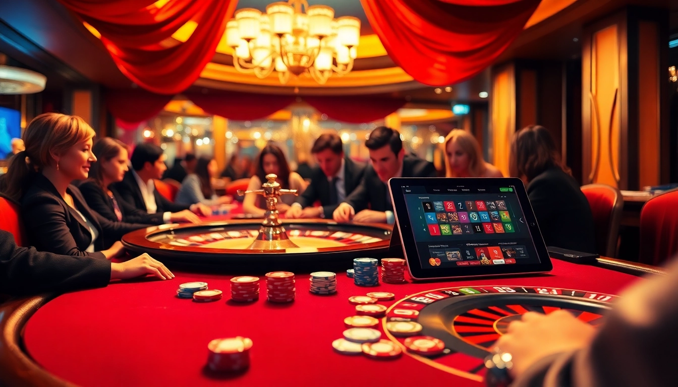 Experience exciting casino gaming with Keonhacai, featuring poker tables and vibrant action.