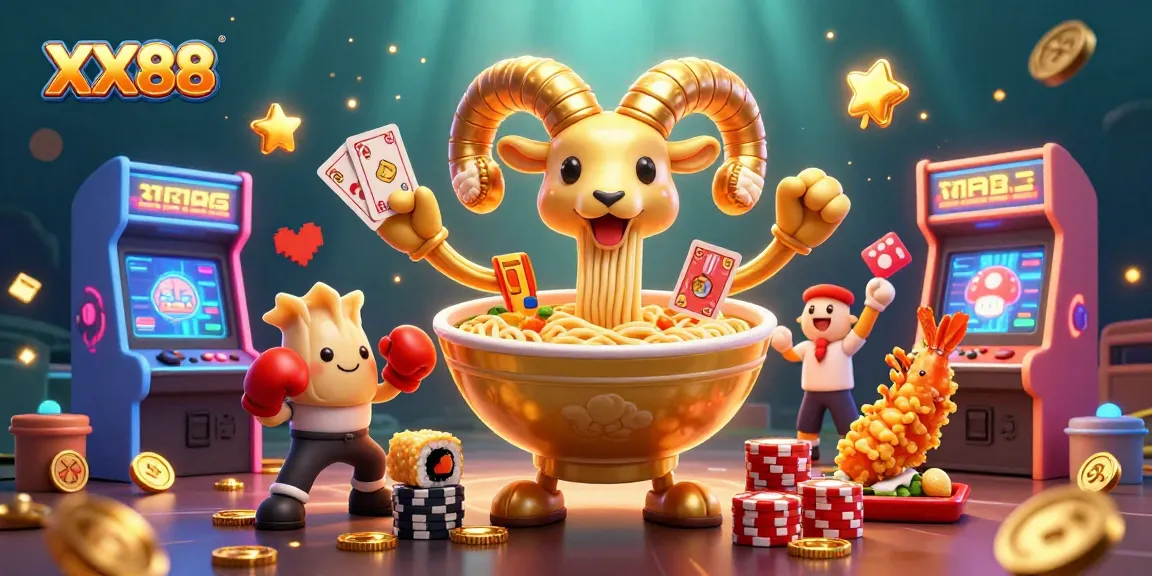 Engage in thrilling casino experiences with XX88's cartoon scene depicting excitement and strategy.