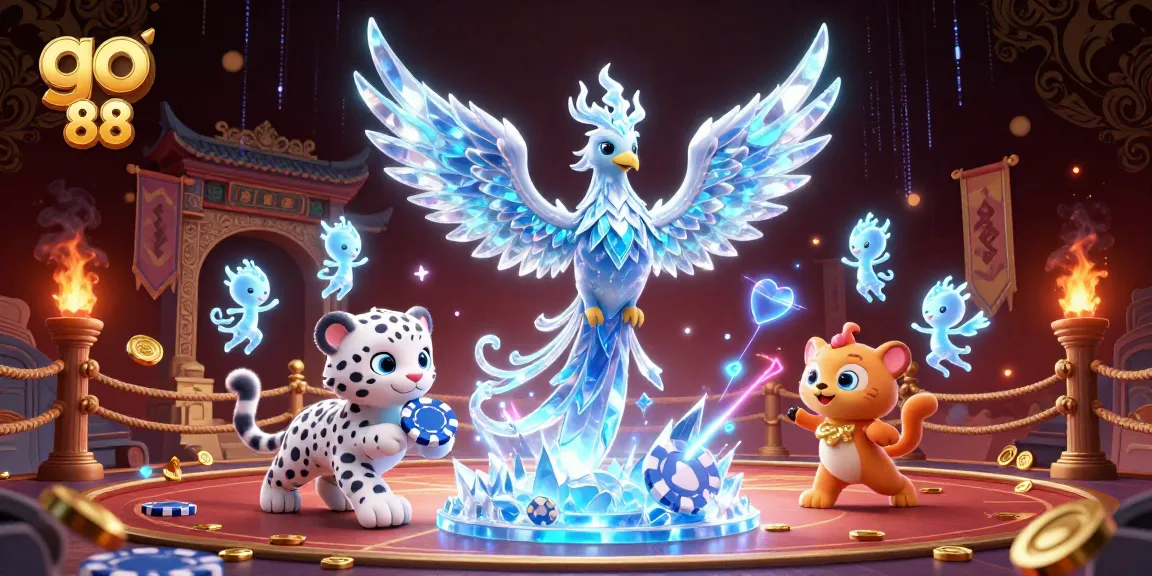 Join the fun at go 88 by engaging with an intriguing gaming scene featuring vibrant characters and casino elements.