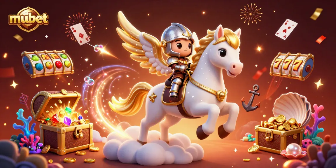 Engage with mubet's thrilling gaming experience featuring celestial knights and slot elements.