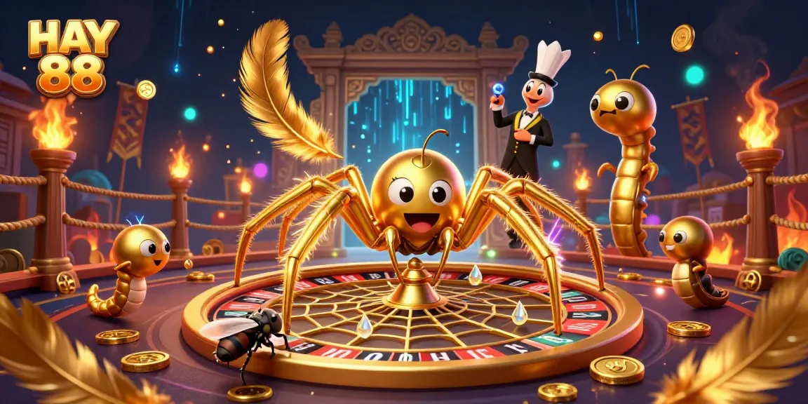 Experience thrilling gameplay at HAY 88 with vibrant characters in a spectacular casino illustration.
