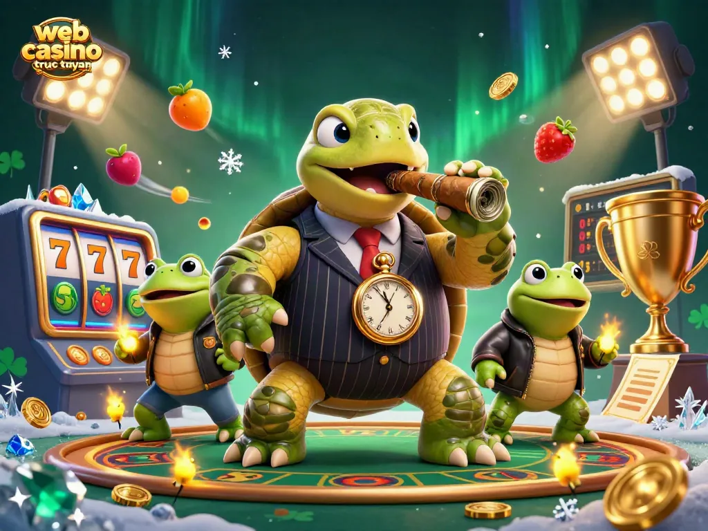 Chơi game tại web casino trực tuyến với những biểu tượng casino đặc sắc và các nhân vật hoạt hình 3D thú vị.