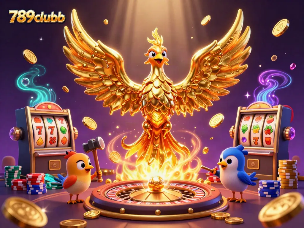 Experience the excitement of 789clubb with golden phoenix and dynamic casino elements.
