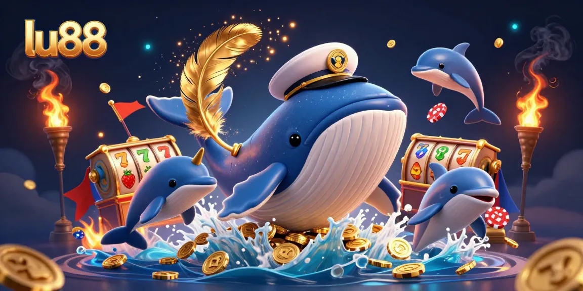 Experience thrilling jackpots and fun with lu88's casino adventures featuring playful sea characters.