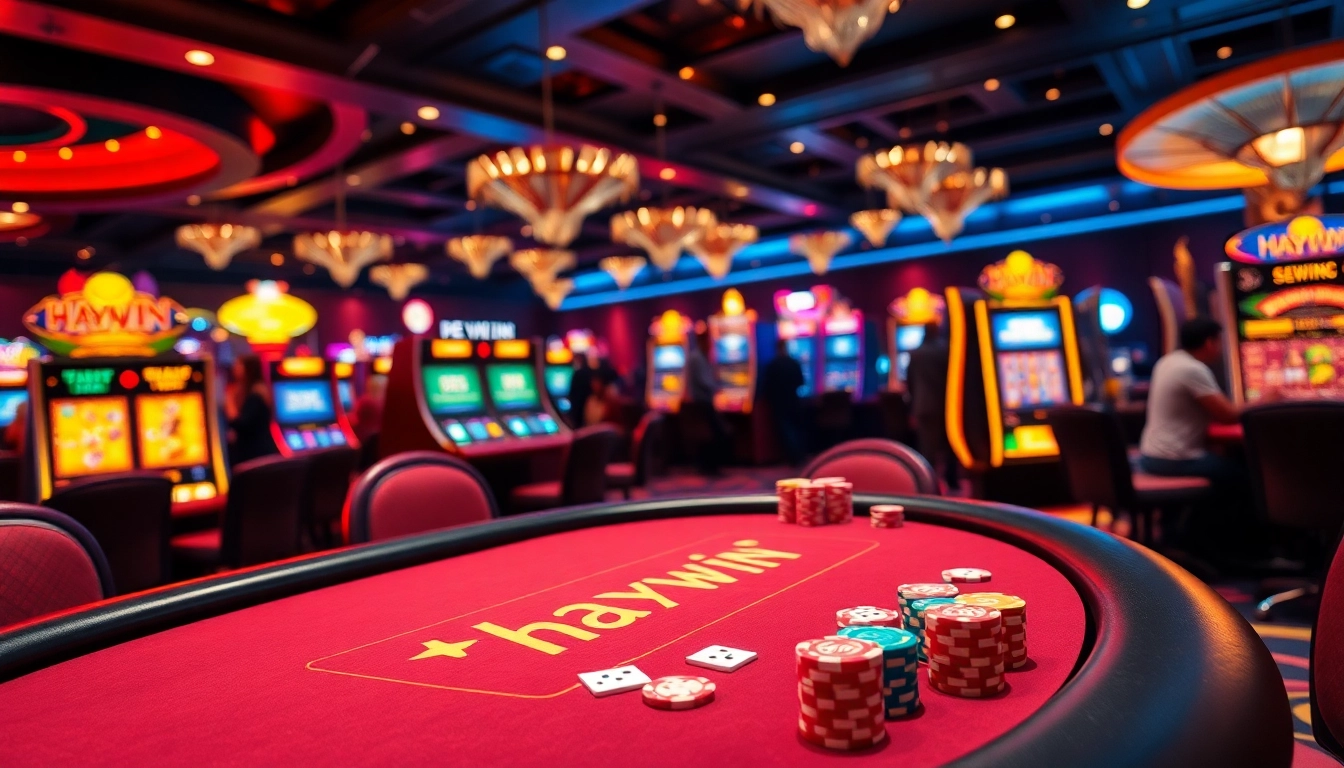 Players enjoying exhilarating wins at the Haywin casino, showcasing dice and poker chips in action.