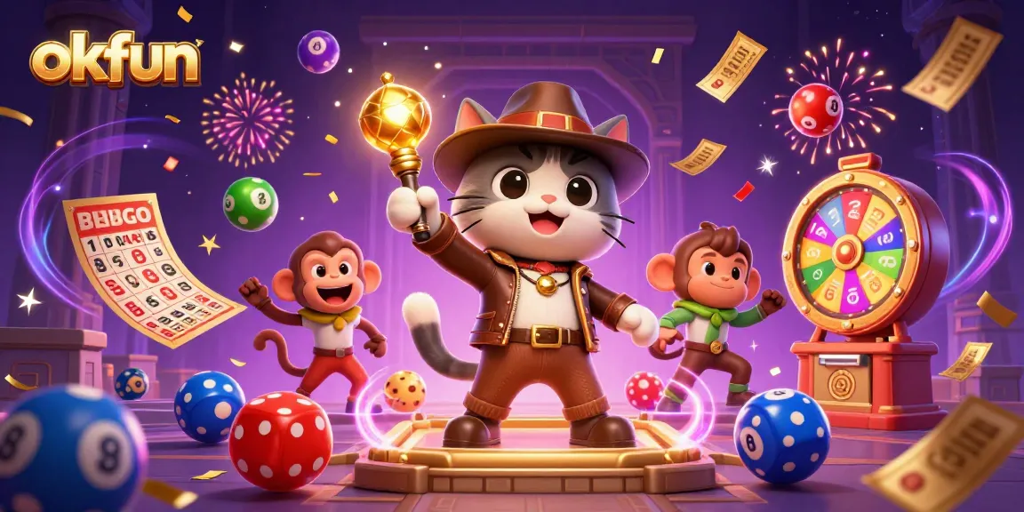 Experience thrilling games at okfun as an archaeologist cat uncovers hidden treasures in a vibrant casino