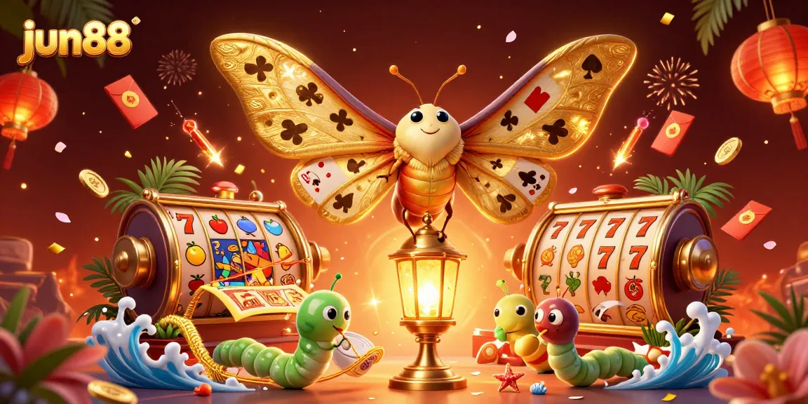 Experience the excitement of slots with jun88's vibrant 3D carnival scene full of color and energy.