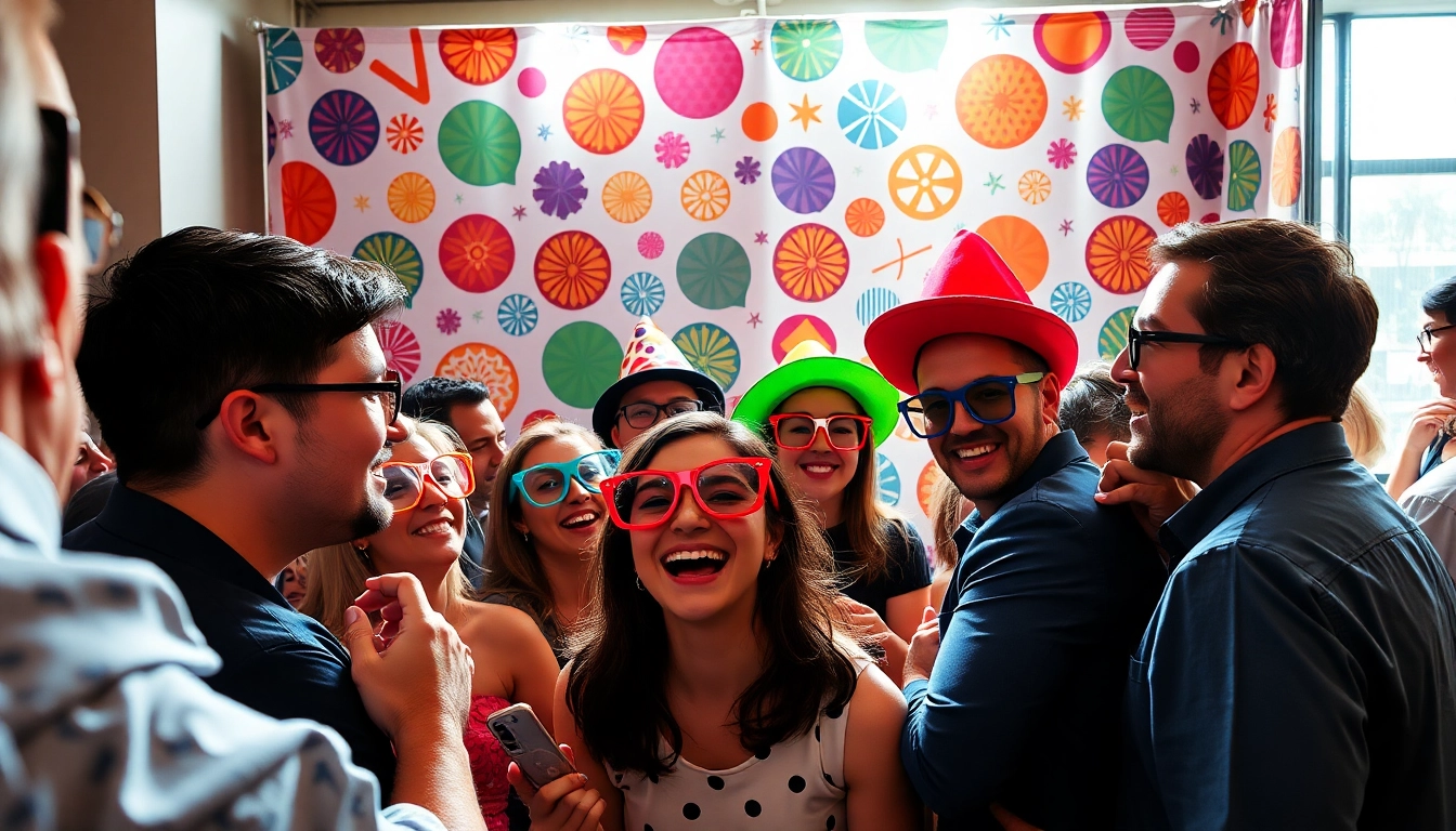 Capture joyous moments with a vibrant photo booth rental chicago and engaging props at events.