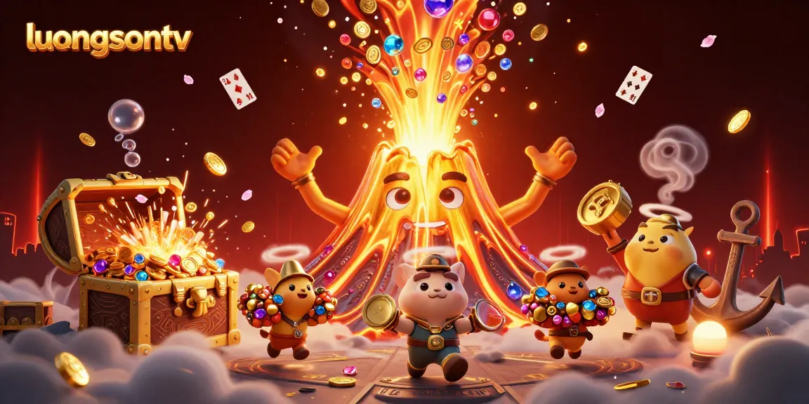 Watching live sports on luongsontv with vibrant colors and action-packed gambling elements.