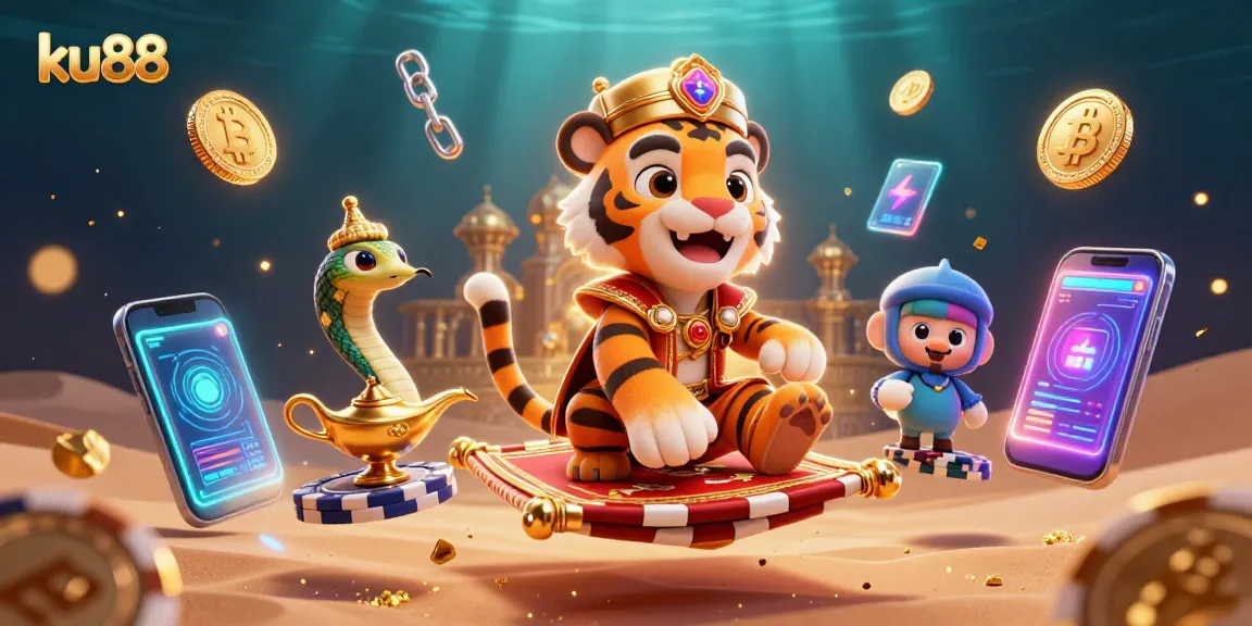 Engage in thrilling gaming with ku88's enchanting 3D illustrated casino adventure.