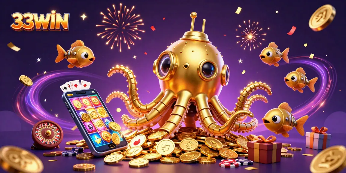 Experience big wins with 33WIN in this dynamic, vibrant casino scene featuring thrilling gaming action.