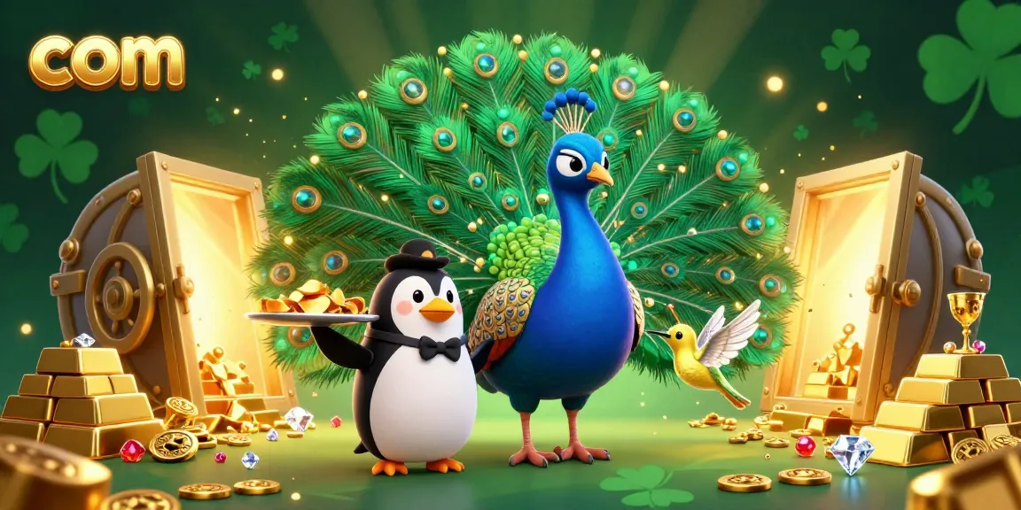 Spin to win at com, with captivating characters in a vibrant casino scene filled with treasures.