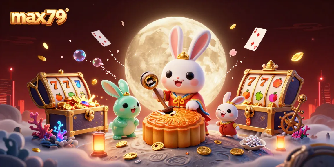 Engage in thrilling gameplay with max79's vibrant casino elements featuring poker chips and slot machines.