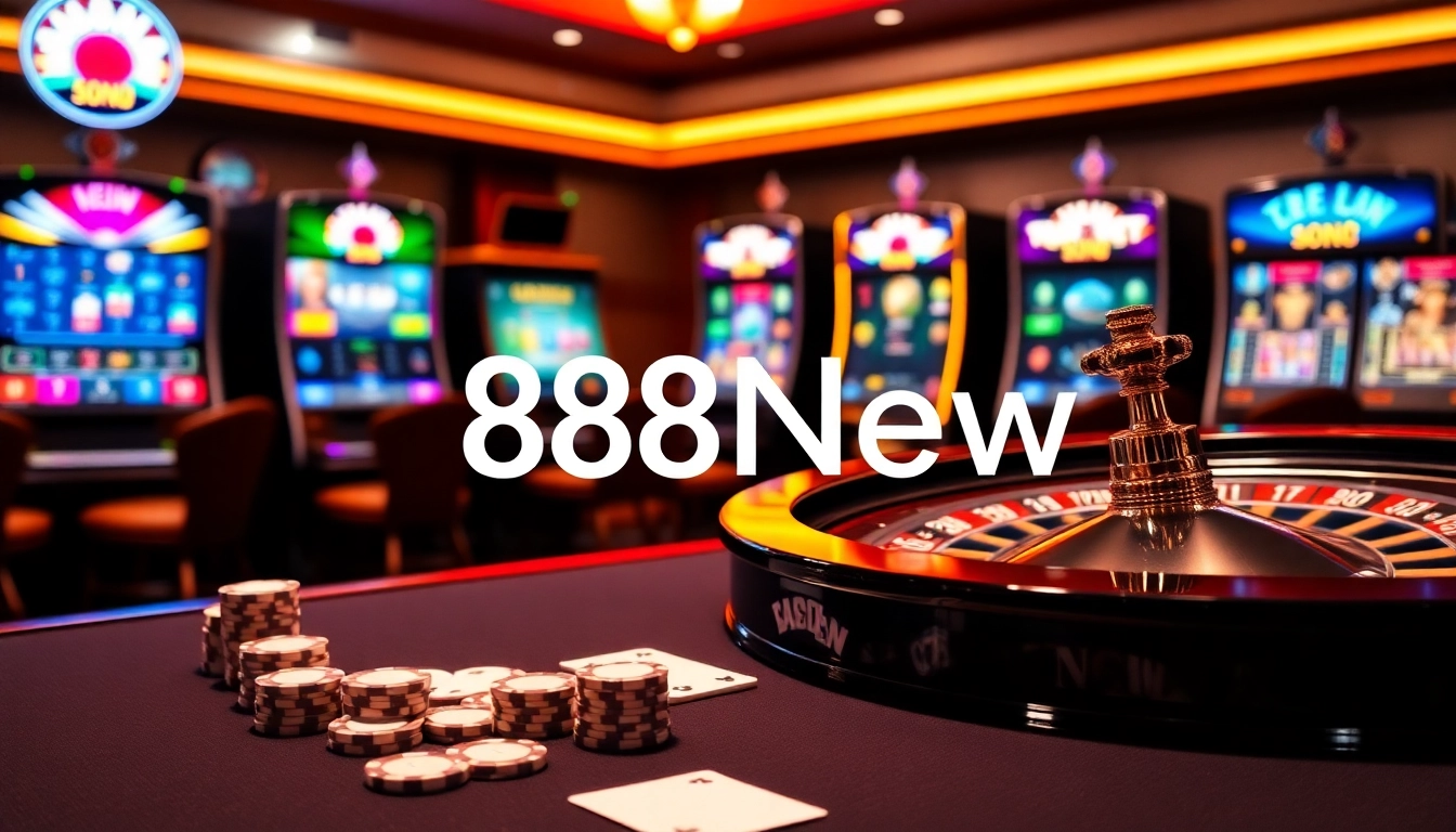 Experience the thrilling excitement of 888NEW with vibrant casino games and luxury settings.